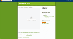 Desktop Screenshot of prociencia2010.blogspot.com