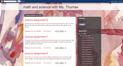 Desktop Screenshot of mathandsciencewithmsthomas.blogspot.com