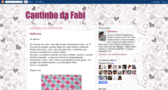 Desktop Screenshot of cantinho-dafabi.blogspot.com