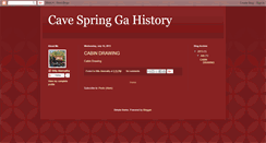 Desktop Screenshot of cavespringgahistory.blogspot.com