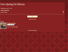 Tablet Screenshot of cavespringgahistory.blogspot.com