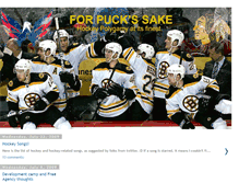 Tablet Screenshot of forpuckssake.blogspot.com