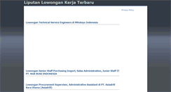 Desktop Screenshot of lowongankerja6.blogspot.com