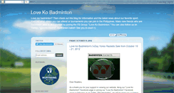 Desktop Screenshot of lovekobadminton.blogspot.com