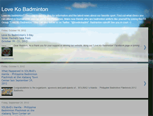 Tablet Screenshot of lovekobadminton.blogspot.com