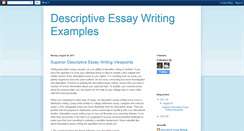 Desktop Screenshot of descriptive-essay-writing-examples.blogspot.com