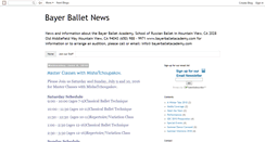 Desktop Screenshot of bayerballetnews.blogspot.com