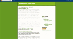 Desktop Screenshot of homeschoolpreschool.blogspot.com