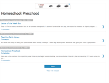 Tablet Screenshot of homeschoolpreschool.blogspot.com