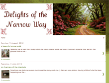 Tablet Screenshot of delightsofthenarrowway.blogspot.com