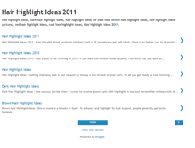Tablet Screenshot of hairhighlightideas.blogspot.com