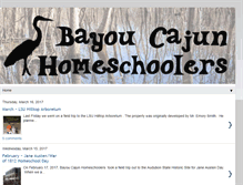 Tablet Screenshot of bayoucajunhomeschoolers.blogspot.com