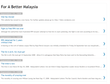 Tablet Screenshot of forabettermalaysia.blogspot.com