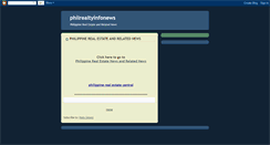 Desktop Screenshot of philrealtyinfonews.blogspot.com