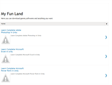 Tablet Screenshot of funlandpk.blogspot.com
