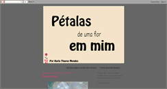 Desktop Screenshot of petalasdeumafloremmim.blogspot.com