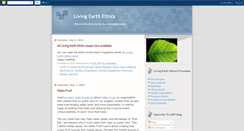 Desktop Screenshot of livingearthethics.blogspot.com