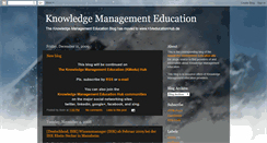 Desktop Screenshot of knowledge-management-education.blogspot.com