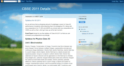 Desktop Screenshot of cbse2011details.blogspot.com