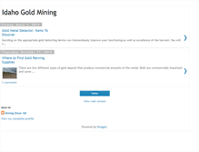 Tablet Screenshot of idahogoldmining.blogspot.com