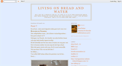 Desktop Screenshot of livingonbreadandwater.blogspot.com