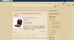 Desktop Screenshot of electricscootersmotorcycles.blogspot.com