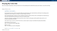Desktop Screenshot of prayingmyvoiceout.blogspot.com