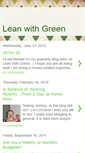 Mobile Screenshot of leanwithgreen.blogspot.com