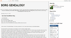 Desktop Screenshot of borg-genealogy.blogspot.com