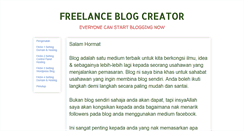 Desktop Screenshot of freelanceblogcreator.blogspot.com