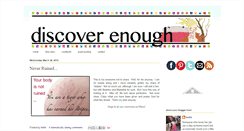 Desktop Screenshot of discoverenough.blogspot.com