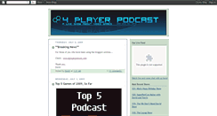 Desktop Screenshot of 4playerpodcast.blogspot.com