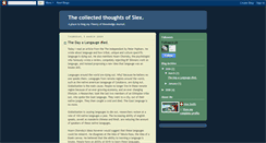 Desktop Screenshot of collectedthoughtsofslex.blogspot.com