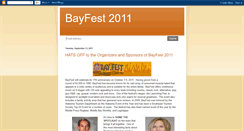 Desktop Screenshot of bayfest2011.blogspot.com