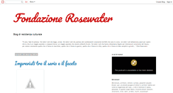 Desktop Screenshot of fondazionerosewater.blogspot.com