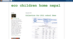 Desktop Screenshot of ecochildrenhomenepal.blogspot.com