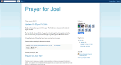 Desktop Screenshot of prayerforjoel.blogspot.com