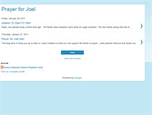 Tablet Screenshot of prayerforjoel.blogspot.com