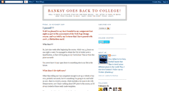 Desktop Screenshot of banksygoesbacktocollege.blogspot.com