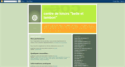 Desktop Screenshot of centredeloisirsbelleetlambon.blogspot.com