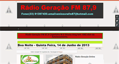 Desktop Screenshot of geracaofm.blogspot.com