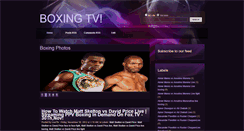 Desktop Screenshot of live-boxing-3dtv.blogspot.com
