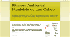 Desktop Screenshot of bitacoraambientalloscabos.blogspot.com