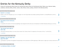 Tablet Screenshot of entriesforthekentuckyderby.blogspot.com