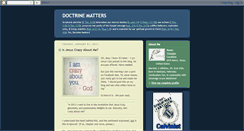 Desktop Screenshot of doctrinematters.blogspot.com