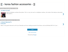 Tablet Screenshot of korea-accessories.blogspot.com