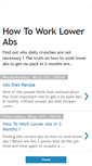Mobile Screenshot of howtoworklowerabs.blogspot.com
