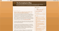 Desktop Screenshot of econophysics.blogspot.com