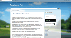 Desktop Screenshot of aboutadoptingpets.blogspot.com