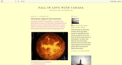 Desktop Screenshot of fallinlovewithcanada.blogspot.com